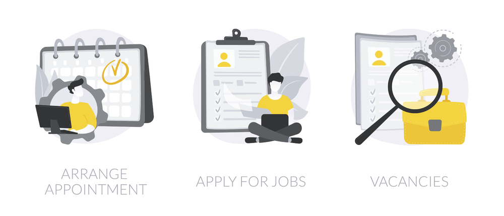 人力資源服務(wù)的抽象概念與矢量插圖設(shè)計